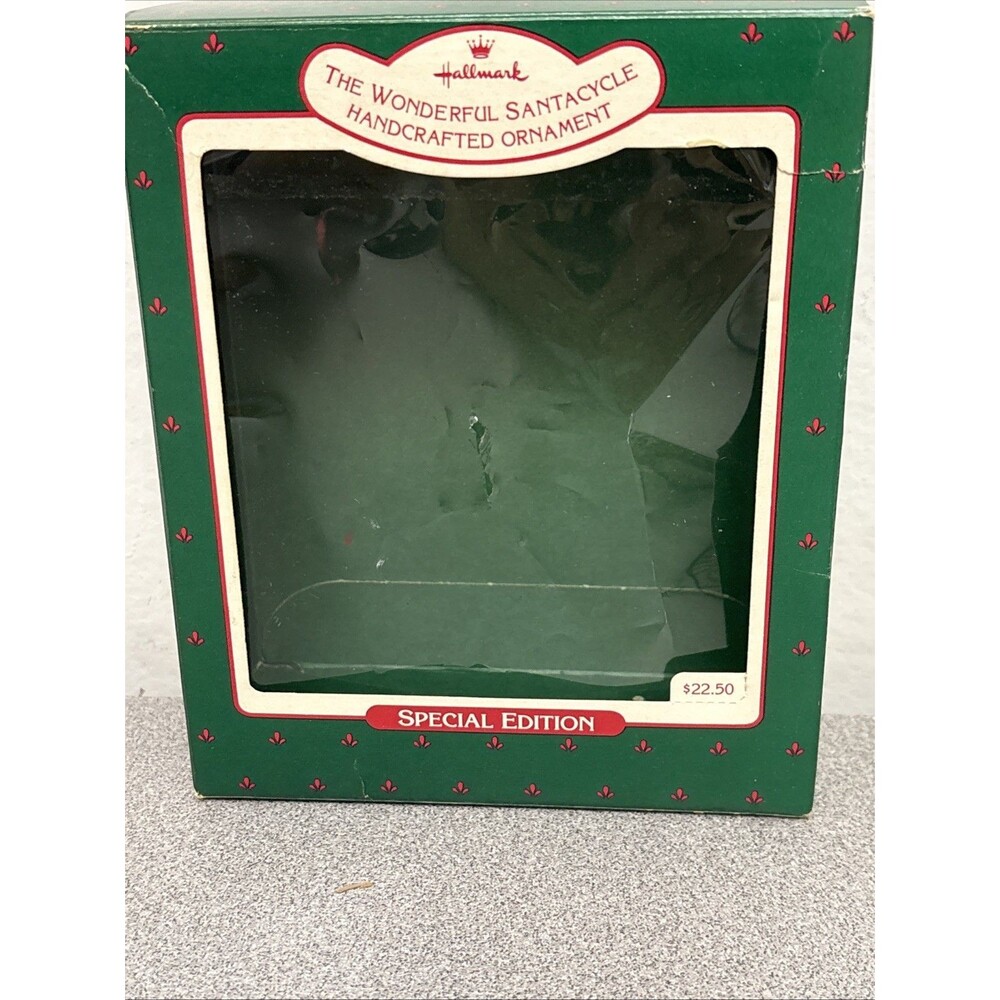 Hallmark Christmas Ornament The Wonderful Santacycle Santa Horse Tricycle 1988 - Picture 8 of 9
